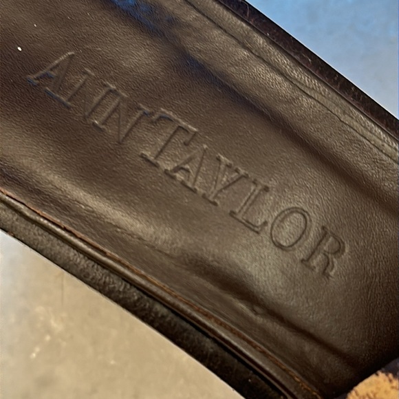 Vintage 90s Ann Taylor mules heel slides, animal print vamp 8.5 - Picture 6 of 8